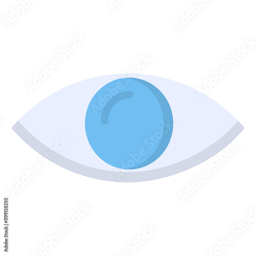 Eye colorful vector flat glyph icon.