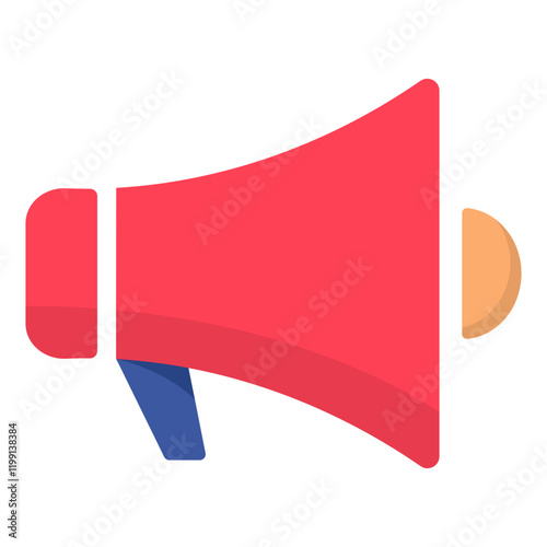 Advertising colorful vector flat glyph icon.