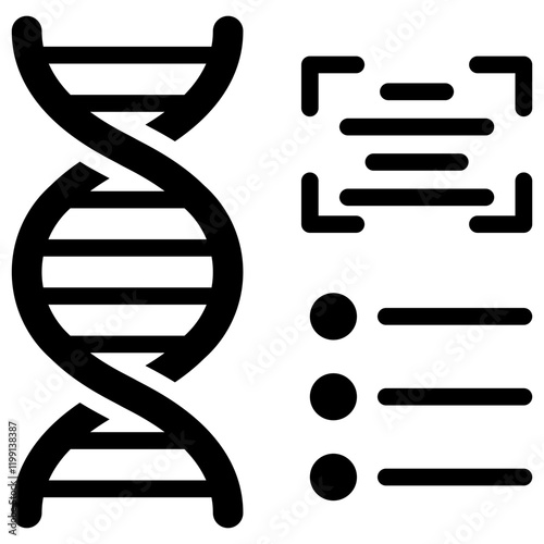Genome Mapping Glyph Icon