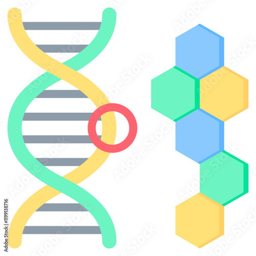 Gene Flat Icon