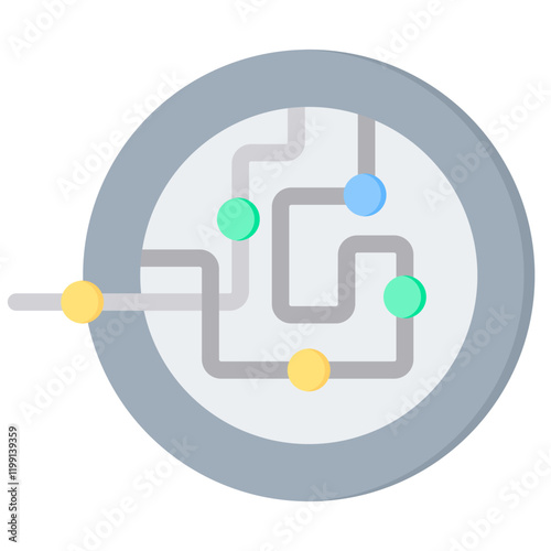 Biological Pathway Flat Icon