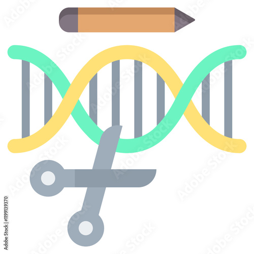 Genome Editing Flat Icon