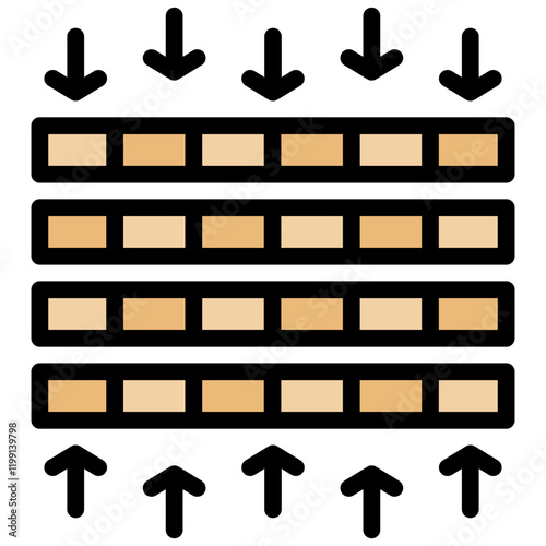 Sequence Alignment Outline Color Icon
