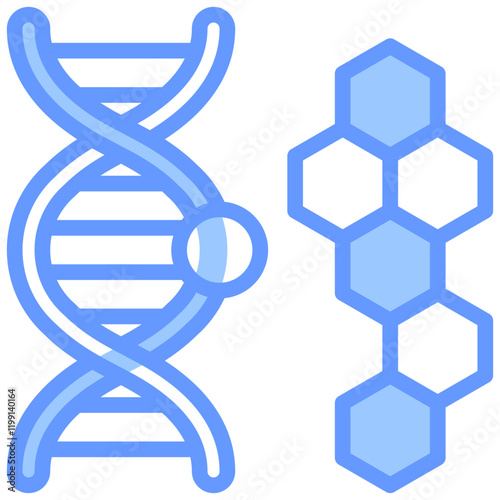 Gene Blue Icon