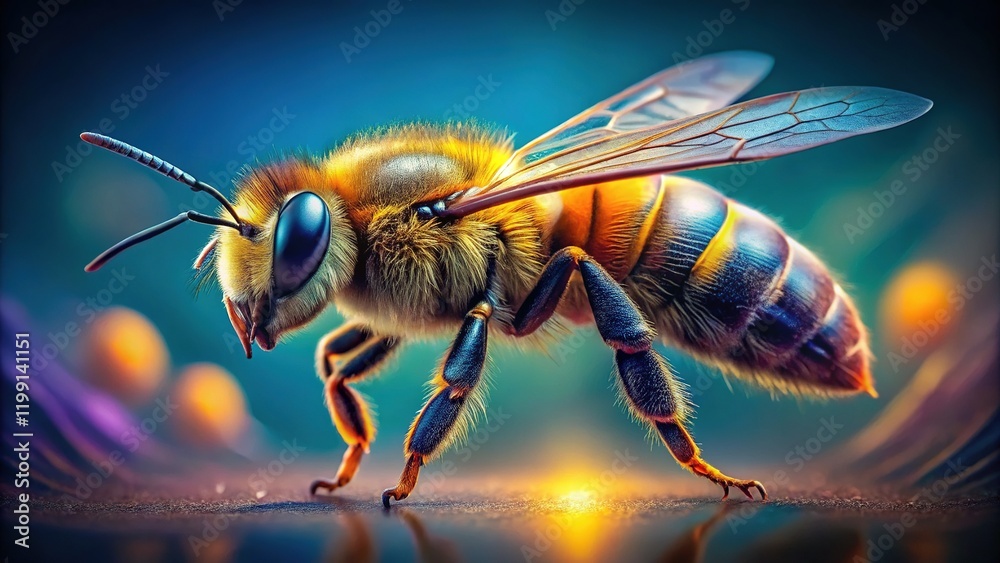 Honeybee on Transparent Background: High-Resolution Stock Photo for Design Projects Honeybee on Transparent Background: High-Resolution Stock Photo for Design Projects