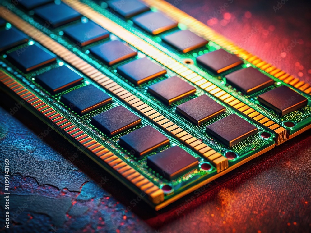 Macro Close-up of Two DIMM Modules for Laptop Computers Macro Close-up of Two DIMM Modules for Laptop Computers