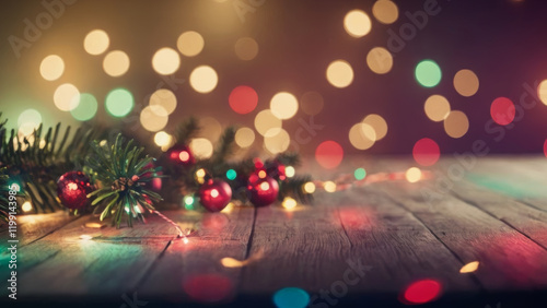 Warm Festive Bokeh Lights Background for Cozy Winter Atmosphere