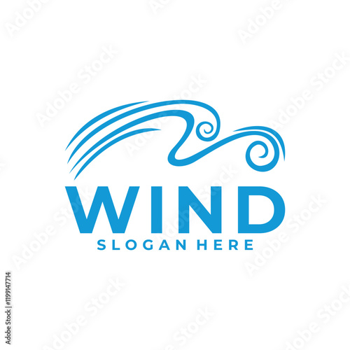 wind abstract vector logo icon. wave vector logo. wind wave vector logo