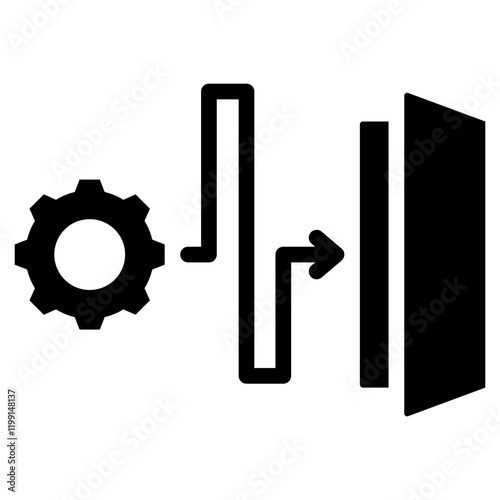 Exit Strategy Glyph Icon