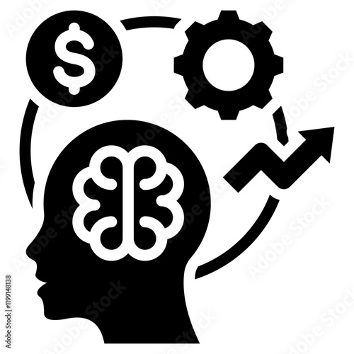 Founder Mindset Glyph Icon