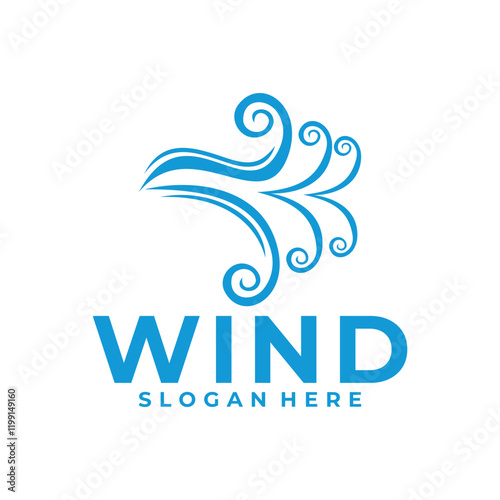 wind abstract vector logo icon. wind vector