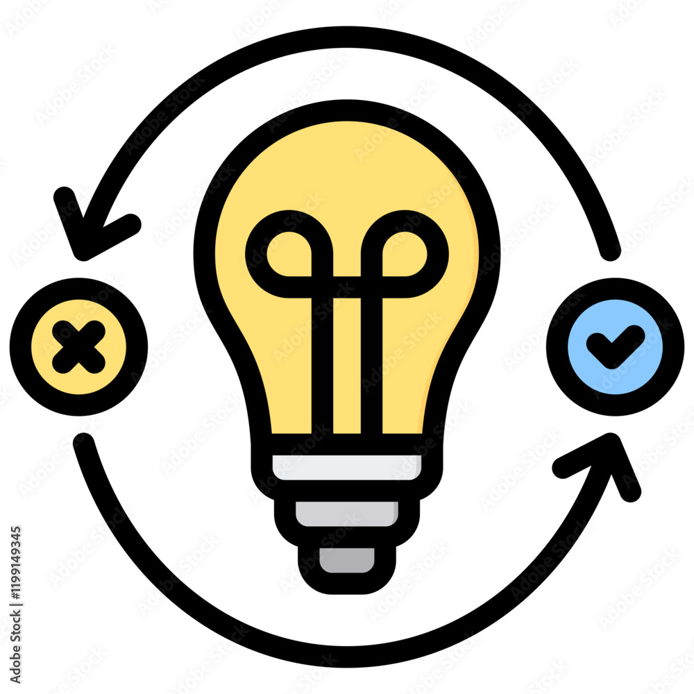 Innovative Pipeline Outline Color Icon Innovative Pipeline Outline Color Icon