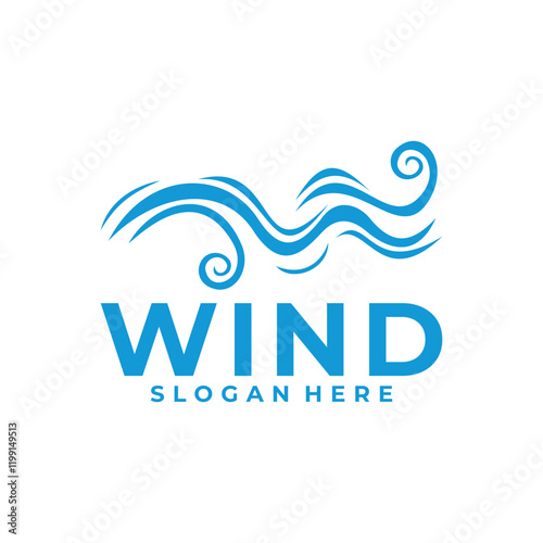 wind abstract vector logo icon. wave abstract logo icon.