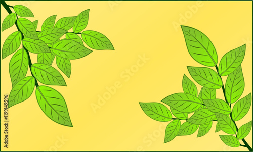 green leaves background