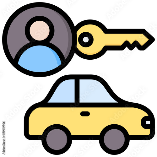 Driver Outline Color Icon