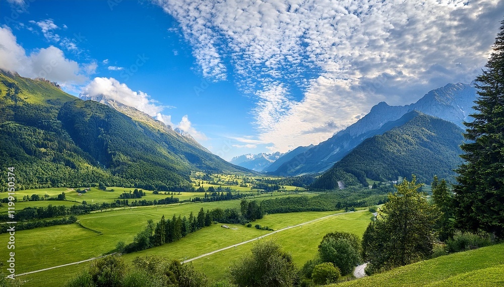 Obraz premium swiss mountains landscape
