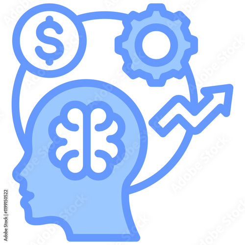 Founder Mindset Blue Icon