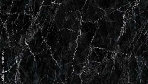 black marble texture with white veining patterns for elegant background, design projects, luxury interiors, or branding elements photo