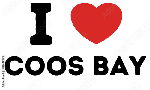 Bild auf Leinwand I Love Coos Bay United States
