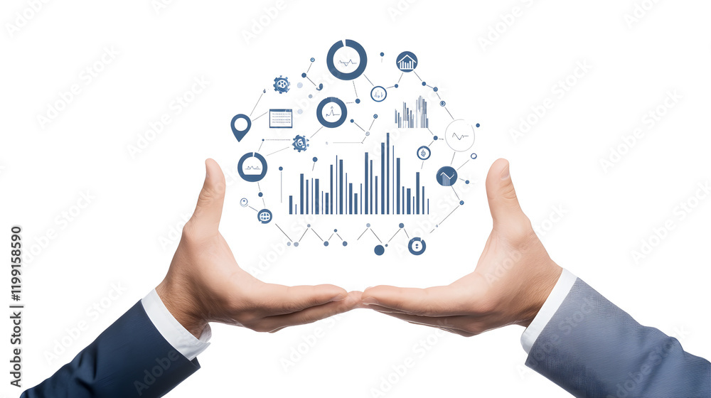Business data elements like database management, data visualization, and digital analytics, illustrating the power of data-driven decision-making and the importance of data management in modern busine Business data elements like database management, data visualization, and digital analytics, illustrating the power of data-driven decision-making and the importance of data management in modern busine