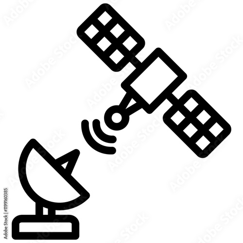 Remote Sensing Outline Icon
