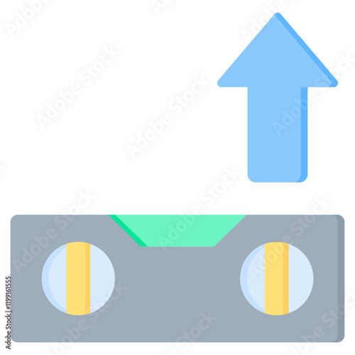 Obraz na plátně Levelling Flat Icon