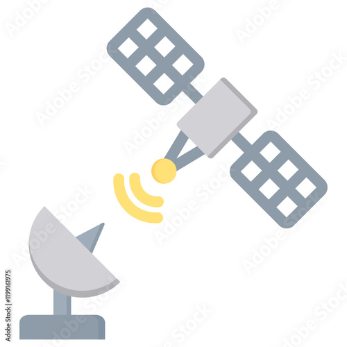 Remote Sensing Flat Icon