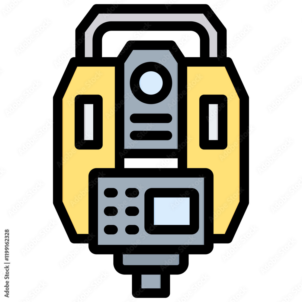 Total Station Outline Color Icon Total Station Outline Color Icon