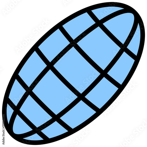 Ellipsoid Outline Color Icon