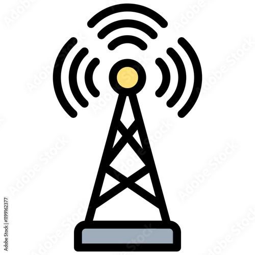 Base Station Outline Color Icon