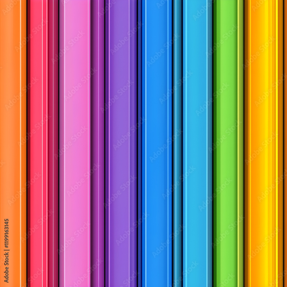 Obraz premium Colorful vertical stripes in vibrant hues create lively backdrop