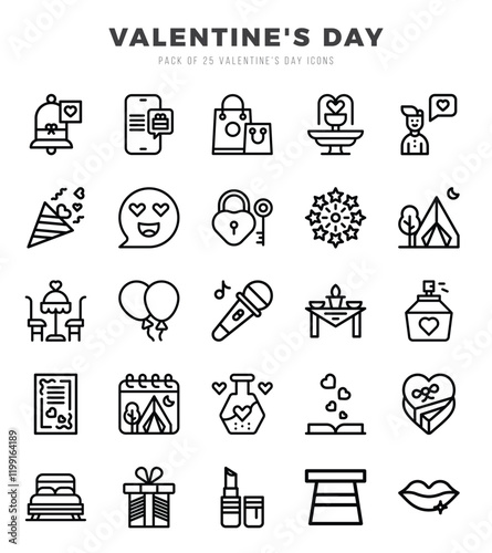 Valentine'S Day icon pack for your website. mobile. presentation. and logo design. photo