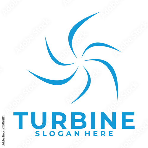 Simple spinning logo vector. wind power abstract logo. windmill vector logo