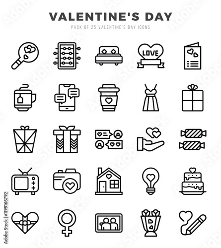icons set. Valentine'S Day for web. app. vector illustration.