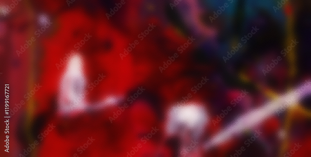Fototapeta premium Expressive Painted Dreamscape Infused with an Array of Colors and Abstract Forms