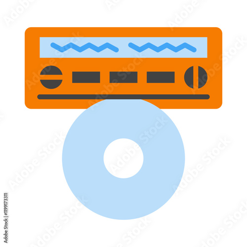 Cd player flat icon
