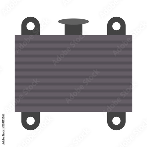 Car radiator flat icon