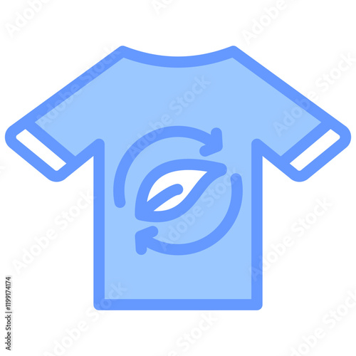 Sustainable Fashion Blue Icon