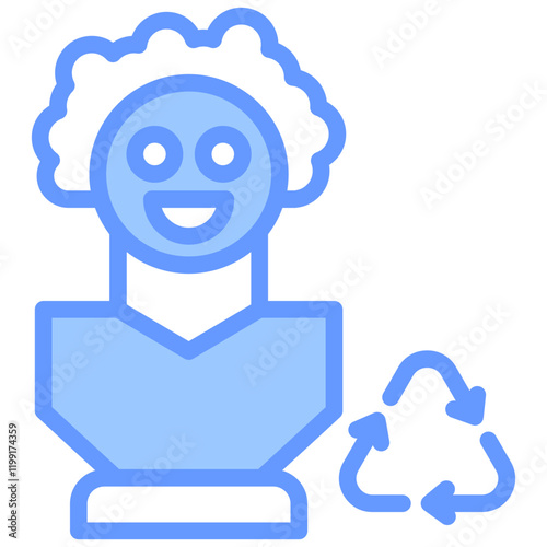 Upcycled Art Blue Icon