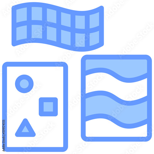 Fabric Scraps Blue Icon