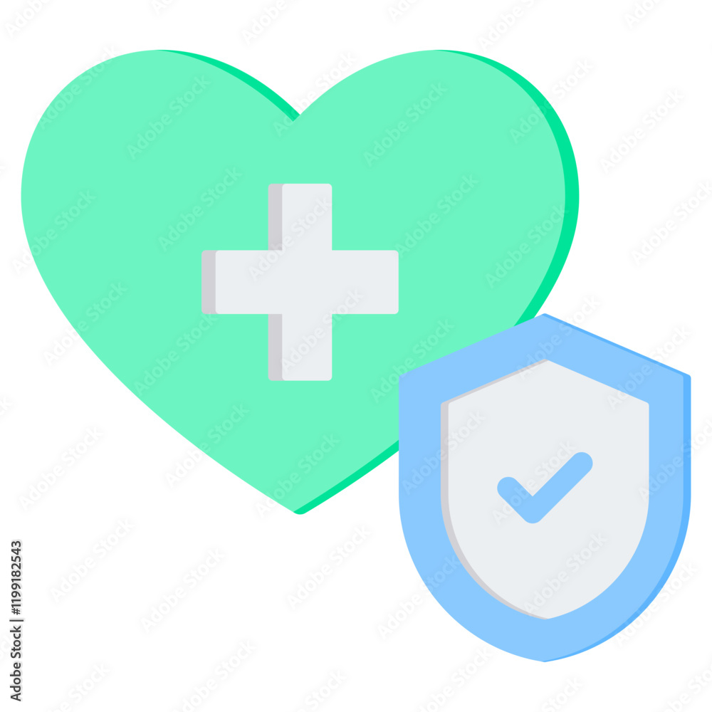 Fototapeta premium Insurance Flat Icon