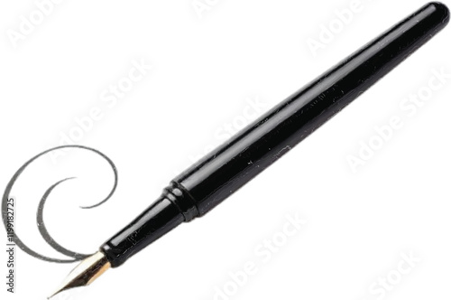 Fountain pen isolated vector illustration on white background