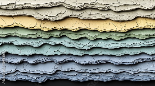 A layered pattern of paint splatters in vibrant hues like green, blue, and yellow, forming an artistic and unrestrained design