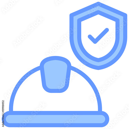 Helmet Blue Icon