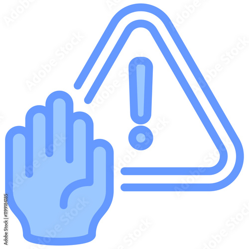 Precaution Blue Icon
