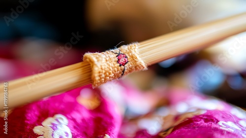 Simple, evenly spaced horizontal lines on a soft beige background, symbolizing balance and Zen simplicity photo