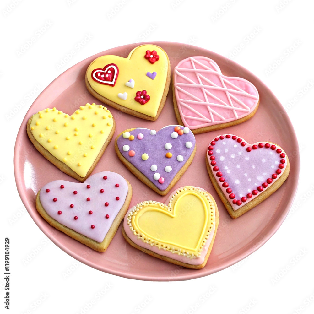 heart shaped cookies on a plate heart shaped cookies on a plate