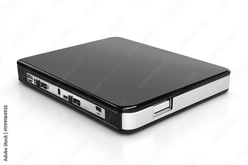 3D External Hard Drive Isolated and White Background 3D External Hard Drive Isolated and White Background