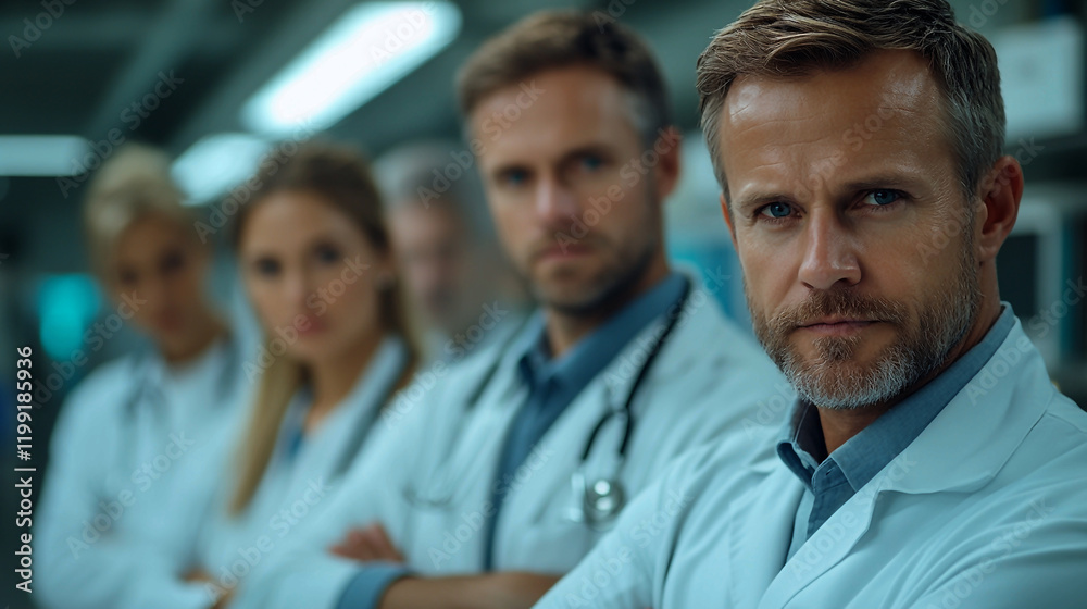 A Confident Doctor Team Working Together in a Hospital Setting to Provide Exceptional Healthcare Generative AI A Confident Doctor Team Working Together in a Hospital Setting to Provide Exceptional Healthcare Generative AI