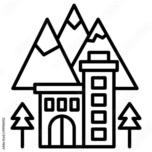 Ski Resort Icon